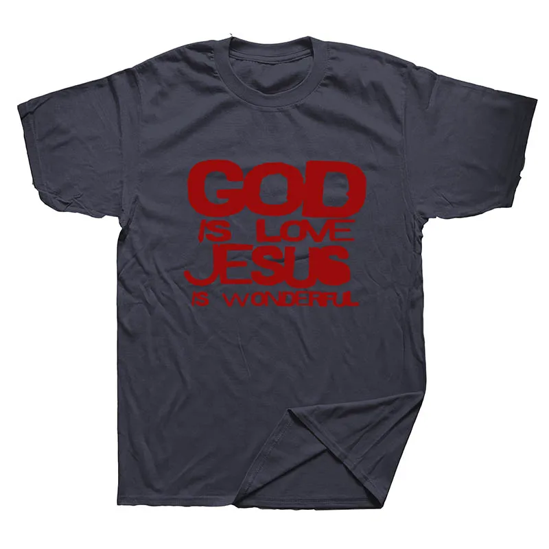 black God is Love Jesus is Wonderful Team Jesus Evolution, настоящая мужская футболка, христианская футболка, религиозная вера Иисуса, Христос, футболка - Цвет: black
