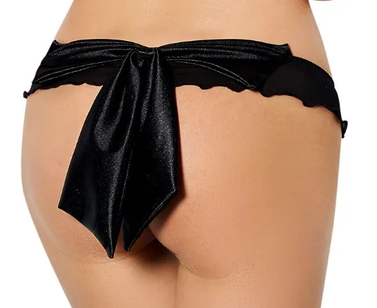 Ohyeahlady P5082 4 шт./лот, сексуальное женское нижнее белье, трусы большого размера 3XL, женские трусики-стринги, атласные трусики, нижнее белье, трусики - Цвет: 4 pcs black