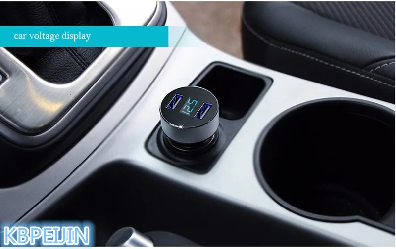 Умное автомобильное зарядное устройство 2 USB двойные порты светодиодный дисплей