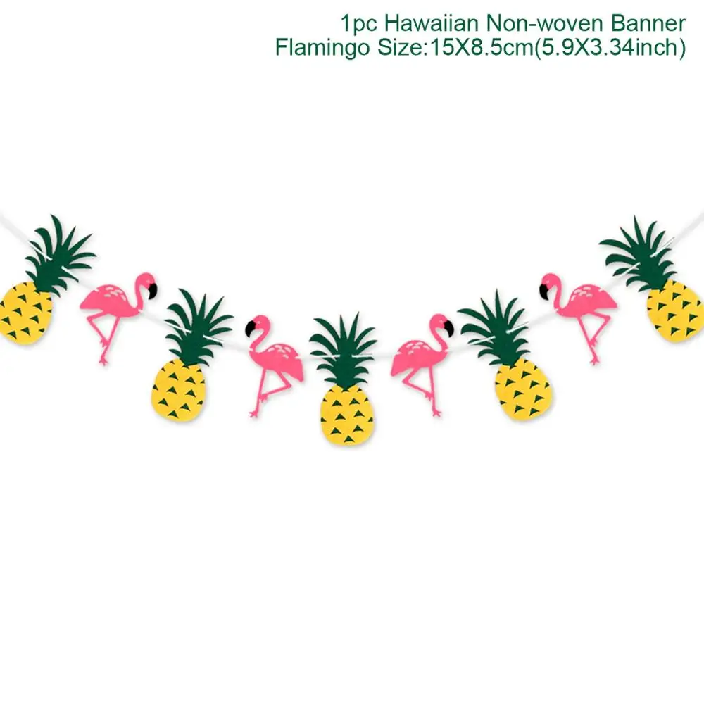Flamingo Banner Гавайи участник Luau Фламинго вечерние декоративный, с рисунком Фламинго ананаса летняя для вечеринки, дня рождения в гавайском стиле Вечерние Свадебный декор тропический Декор - Цвет: Flamingo Banner