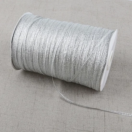 Silver 20 ярдов/партия, подарочная упаковка, шнуры, Блестящая лента, ручная работа, материал, пояс для упаковки, свадебные украшения, аксессуары - Цвет: Silver