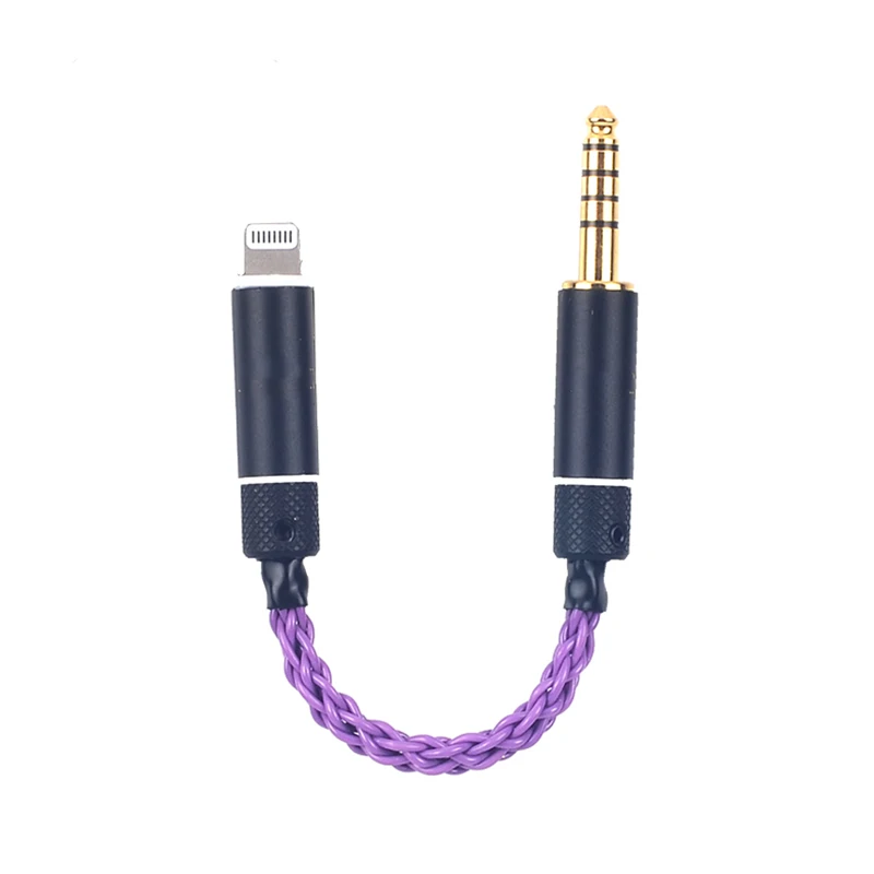 HiFi адаптер OKCSC для iPhone штекер lightning 2 5 мм 4 сбалансированный папа разъем 3 аудио 8