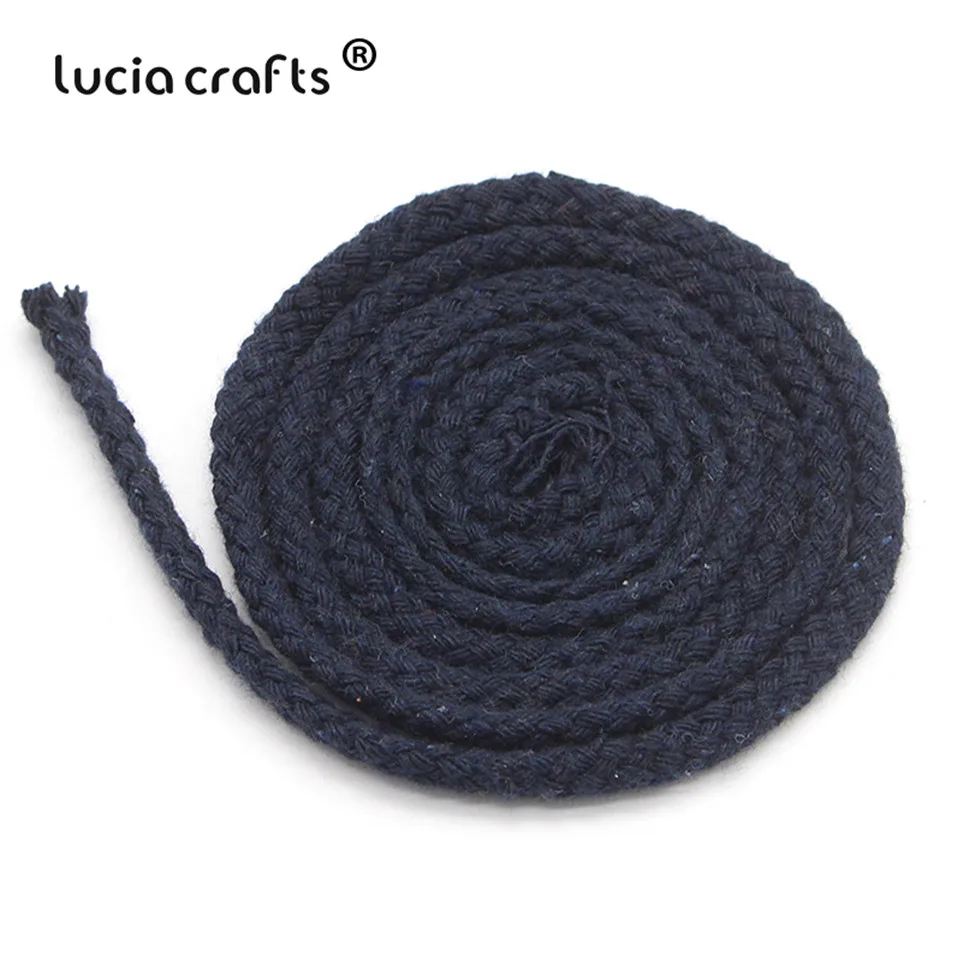 Lucia crafts, 5 м/22 м, разноцветные хлопковые шнуры, плетеная веревка, декоративный шнурок, шнурок, DIY, аксессуары для дома ручной работы W0210