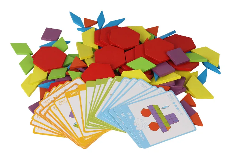 Новая IQ деревянная головоломка Tangram головоломка дети развивающая логическая игра в подарочной коробке для детей