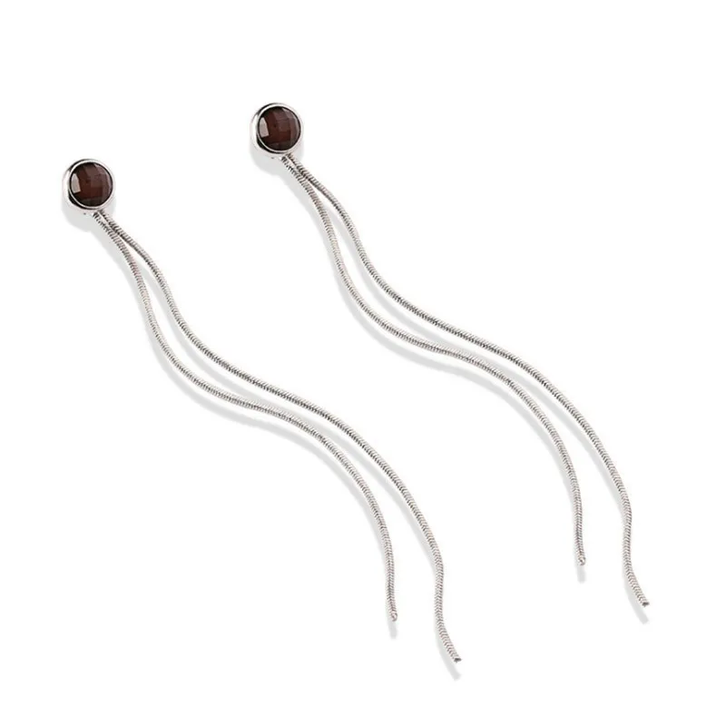 

2019 New Real Oorbellen Long Tassel Stud Earrings For Women Resin Drop Brincos Bijoux Boucle D'oreille Jewelry Earring