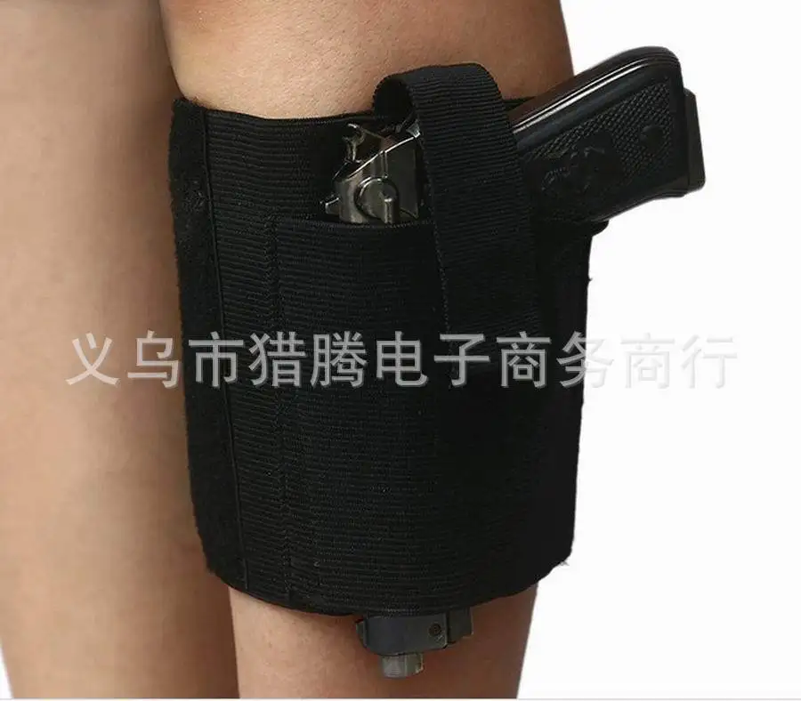 Регулируемые черные хип-хоп Скрытая Лодыжка кобура с сохранением ремешок для