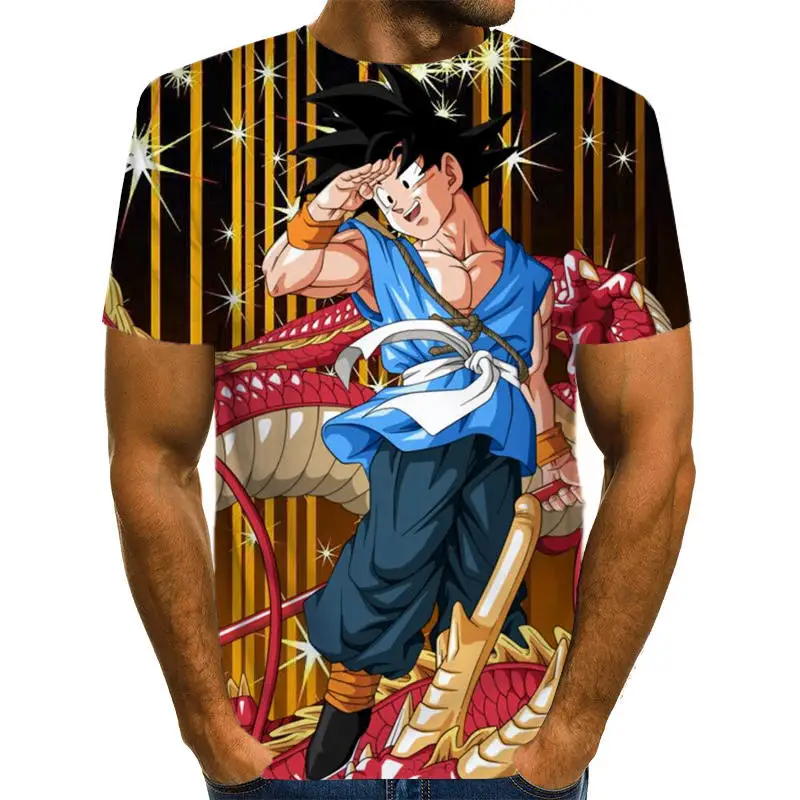 Dragon Ball Z Ultra Instinct God Son Goku Super Saiyan Men Tshirt 3D Printed Summer O-Neck Daily Casual Funny T shirt Plus Size