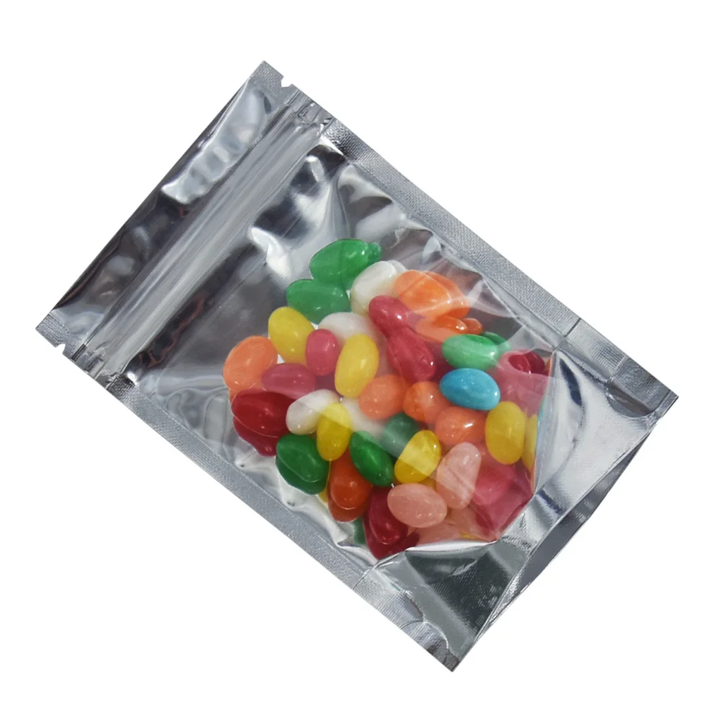 

50pcs/lot 16*24cm Heat Sealable Clear Aluminum Foil Ziplock Bag Dried Food Waterproof Storage Mylar Pouch Pet Food Package Bag