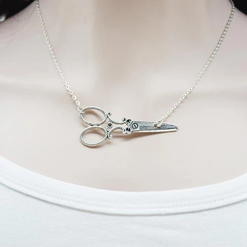 

Bluelans 24PCS Women's Men's Vintage Creative Scissors Pendant Chain Charm Choker Necklace Gift