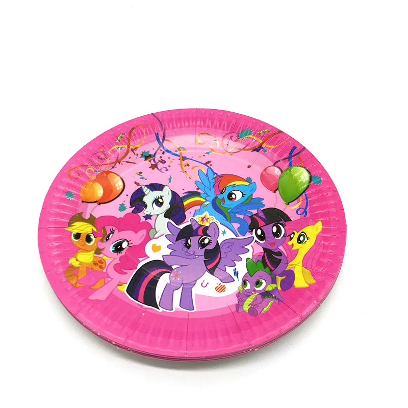 151 шт Вечерние принадлежности my little pony тема одноразовая посуда набор для детей