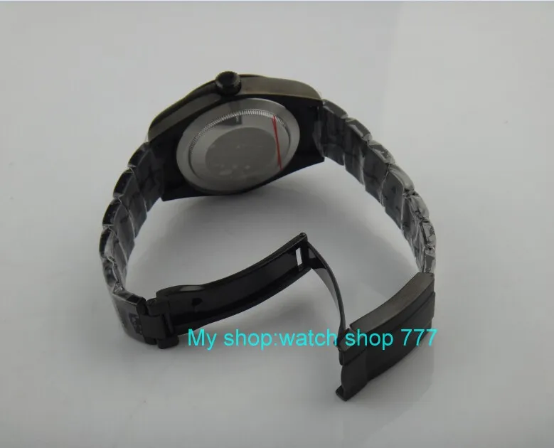 40 мм PARNIS белый циферблат автоматический самовсасывающий механизм сапфировое