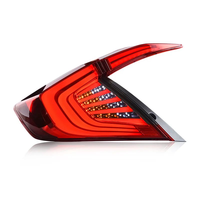 Red model Автомобильный Стайлинг для Honda Civic Led противотуманная фара задняя лампа DRL+ тормоз+ Парк+ сигнальный светильник s задний светильник в сборе - Цвет: Red model