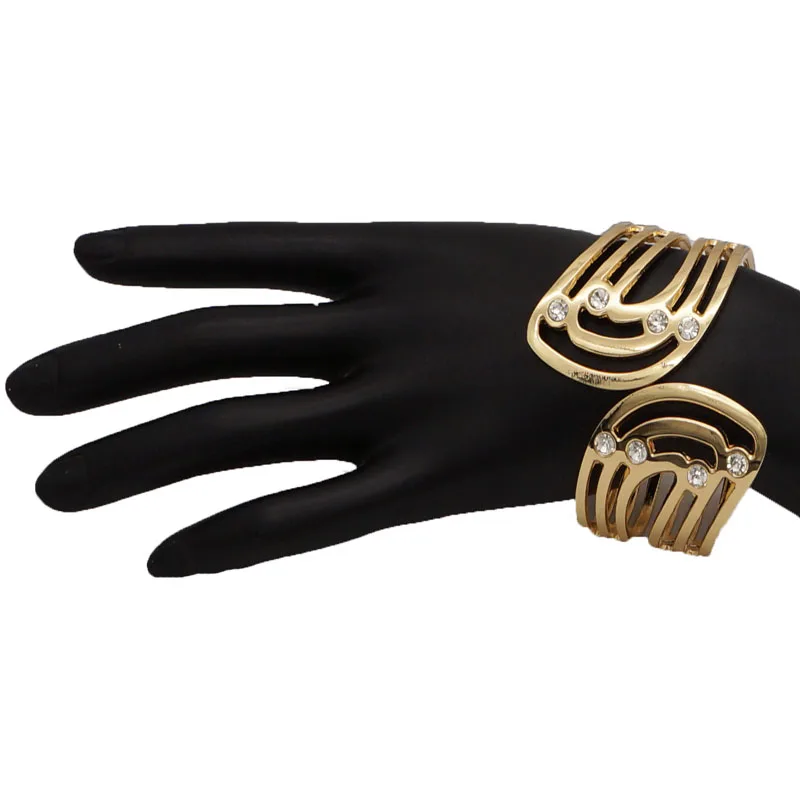 Dubai gold color Bangles For Women Fashion Geometric African Bracelets Ladies Jewelry indian jewellery | Украшения и аксессуары