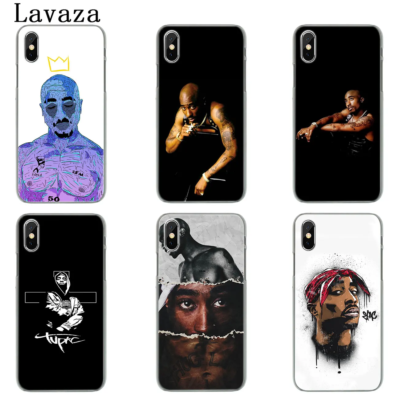 Твердый чехол для телефона Lavaza singer 2pac tupac Crown 2 pac Rap iPhone XR X XS 11 Pro Max 10 7 8 6S 5 5S SE 4S 4 |