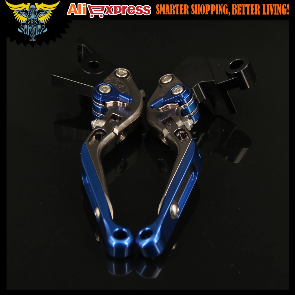 

Laser Logo(MT-09) Blue+Titanium CNC Folding Motorcycle Brake Clutch Levers For Yamaha FZ-09/MT-09/SR (Not FJ-09) 2014 2015 2016