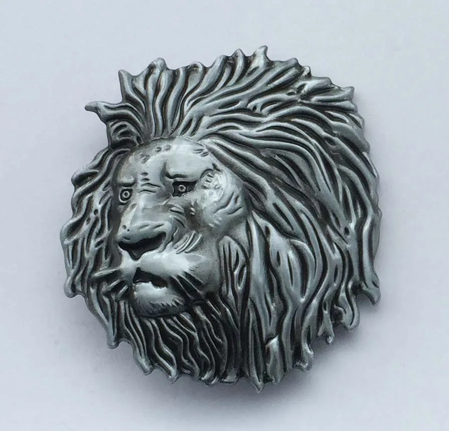 Silver Lion head Fashion men's metal belt buckle suitable for 4cm wideth with continous stock | Дом и сад