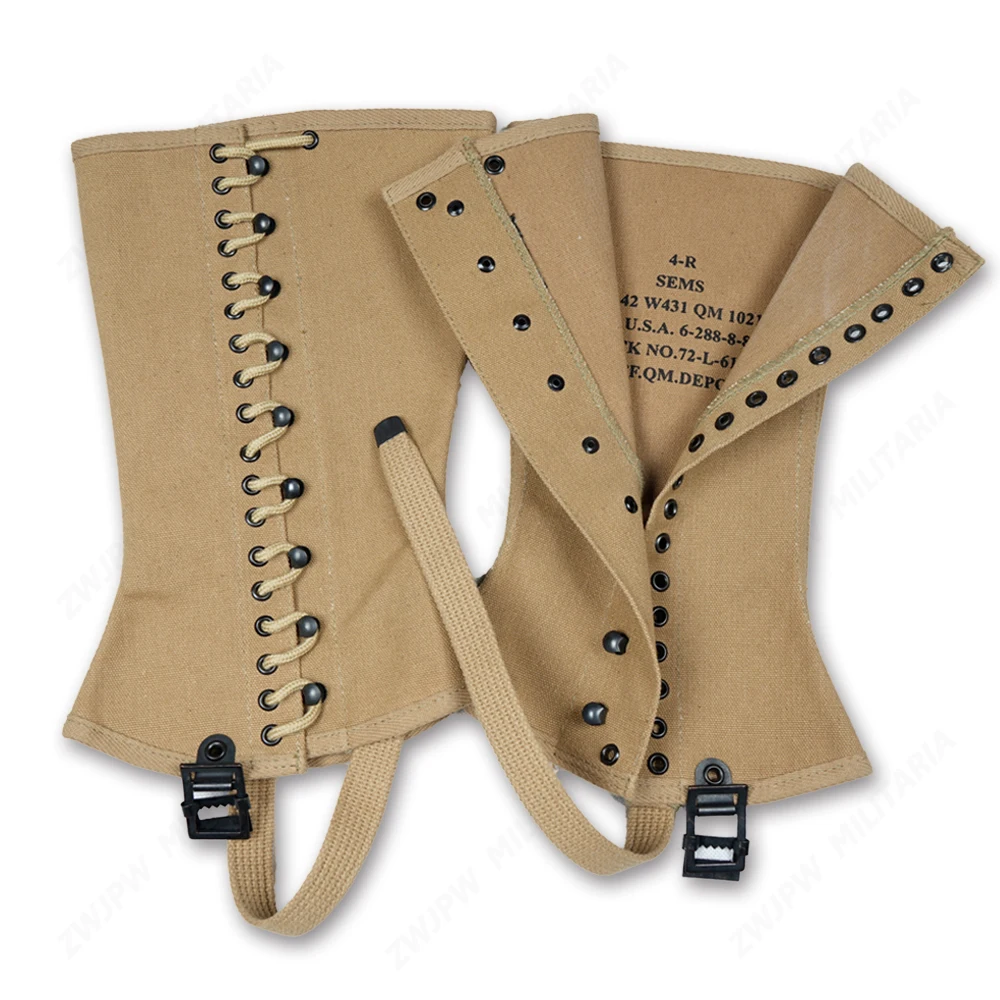 Leggings de lona para uniforme militar de la Segunda Guerra Mundial, accesorio de uniforme militar de los Estados Unidos, réplica de alta calidad, US/5033069