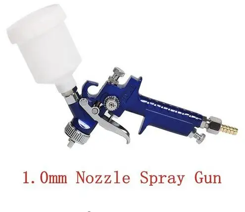 1.0mm H-2000, профессиональная HVLP 0,8 мм/1,0 мм Насадка, мини аэрограф для аэрографа - Цвет: 1.0mm