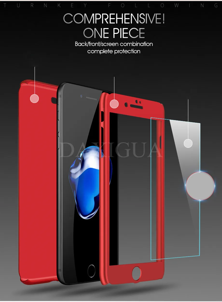 Роскошный 360 полный защитный чехол для телефона для iPhone 6 6s 7 8 Plus Coque чехол для iPhone 11 Pro XS чехол для MAX XR 5 5S крышка со стеклом