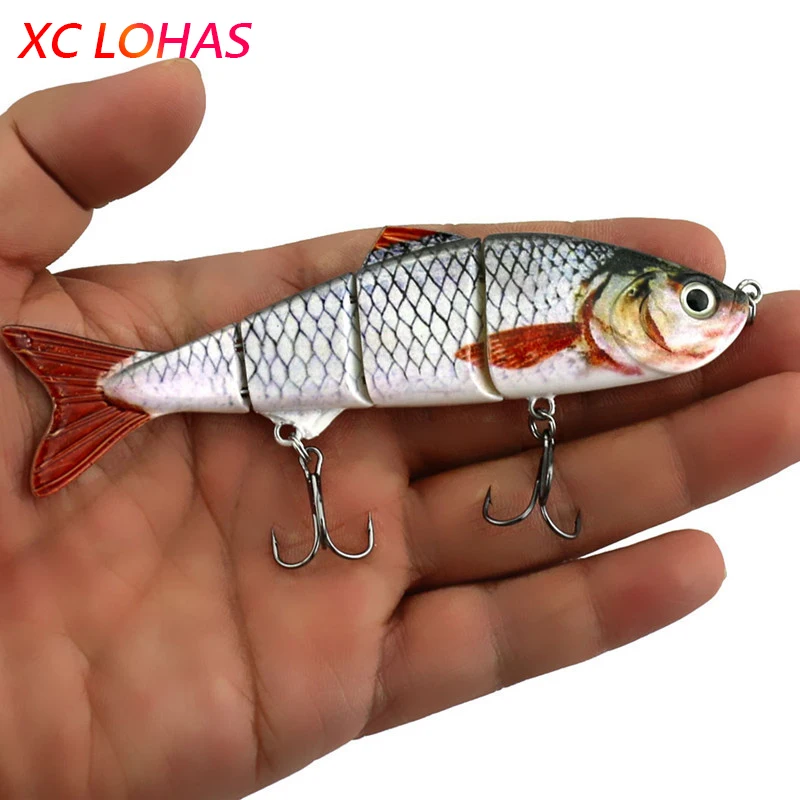 Новый 4 сегментов Рыбалка заманить соединенных Рыболовные приманки жизнь как