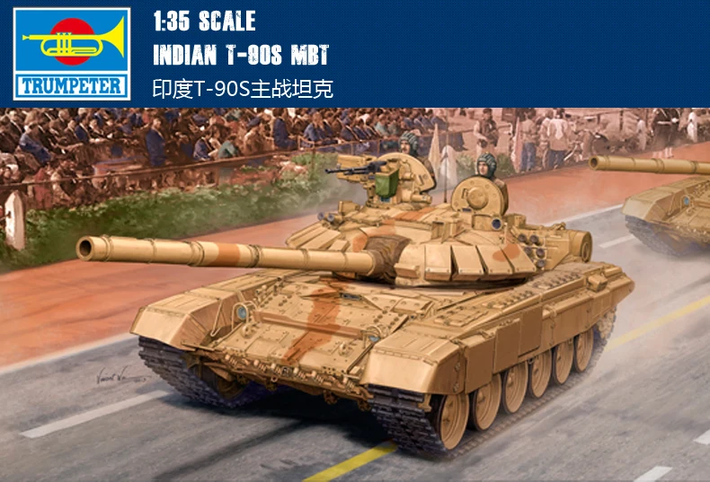 

05561 T-90S main battle tank at 1:35 in India Assembly model
