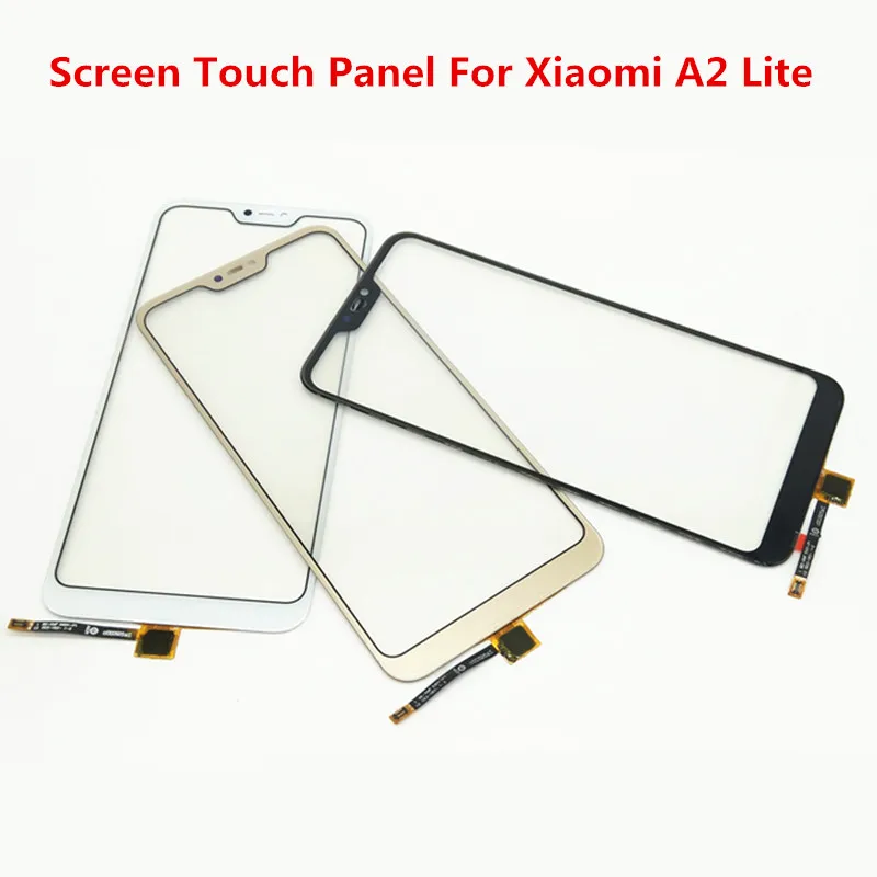A2Lite сенсорный экран для Xiaomi Mi A2 Lite Передняя стеклянная крышка ЖК-экран внешняя панель дигитайзер сенсор объектив Запасные части
