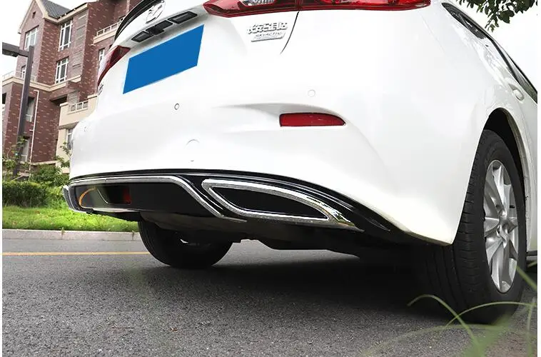 Для Mazda 3 Axela Задний Спойлер ABS задний бампер диффузор защитные бамперы для Axela после хромированный край задний спойлер
