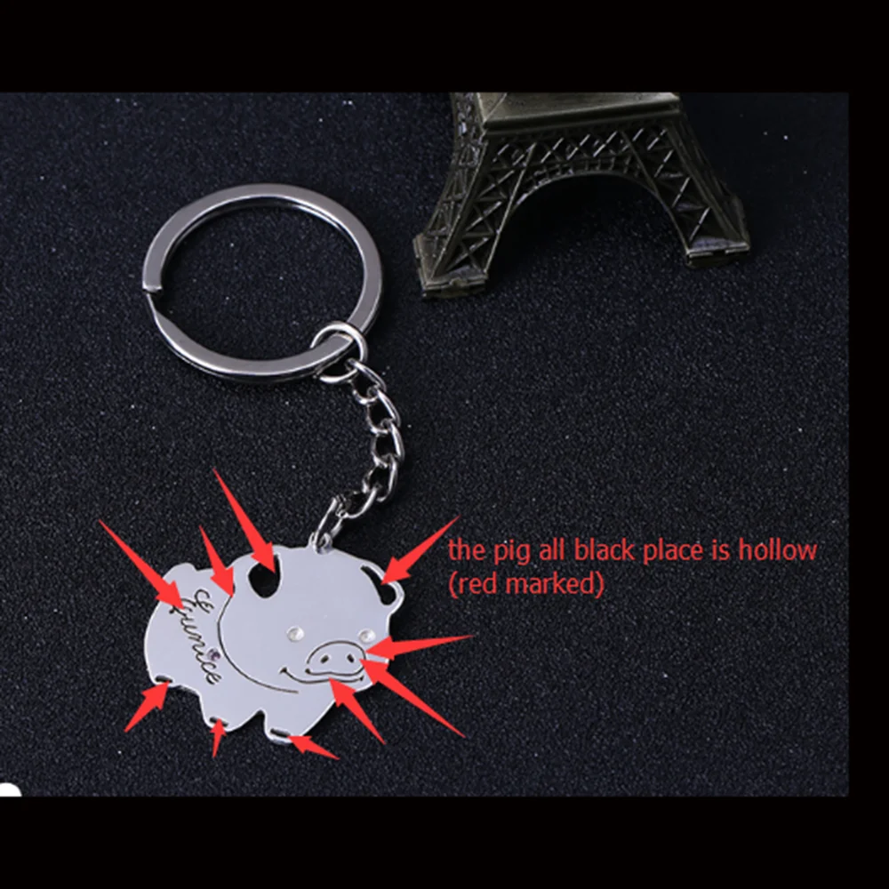 Индивидуальный брелок 925 твердая искусственная Свинья Форма с камнем по месяцу