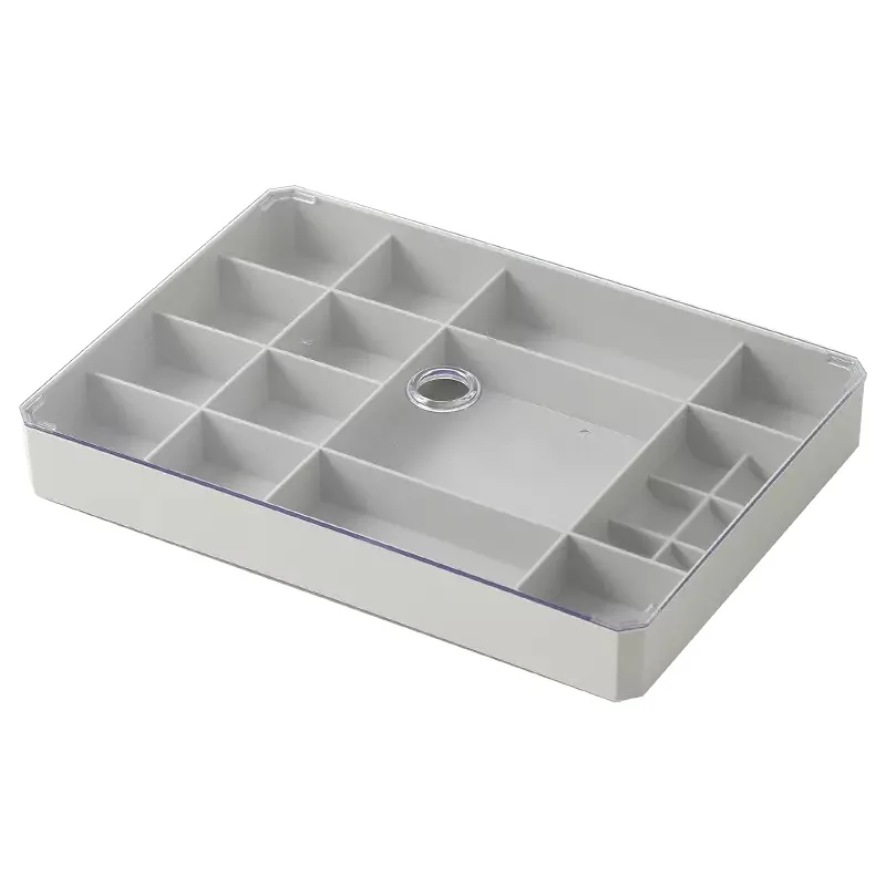 

Plastic Hand Jewelry Storage Box Female Large Capacity Simple Household Partition Desktop Ring Earrings Watch Storage Organizer