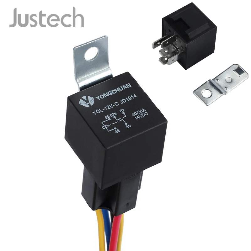 Justech 10 шт. автомобиль SPDT реле авто DC 12 В 40A 40 ампер для управления сигнализации рог