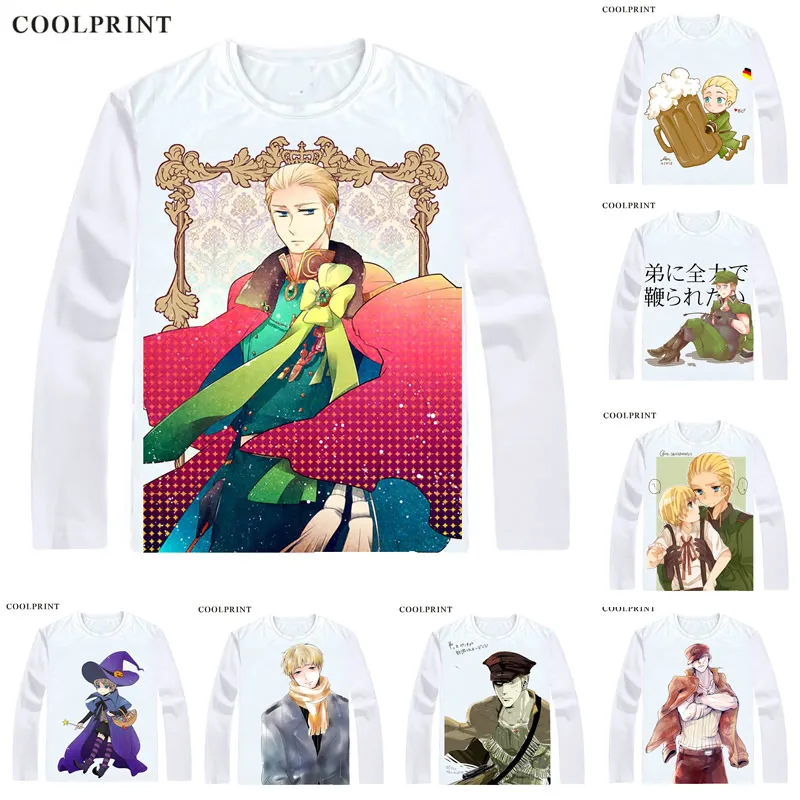 Немецкая футболка Coolprint G8 с немецким человеком Мужская Axis Powers Hetalia повседневная
