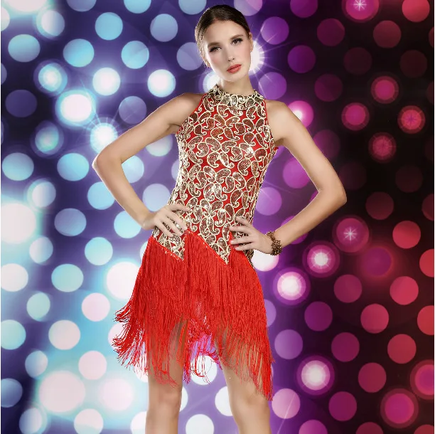 Леди Взрослый Латинский Танец Румба латиноамериканские танцы платье Самба Танго