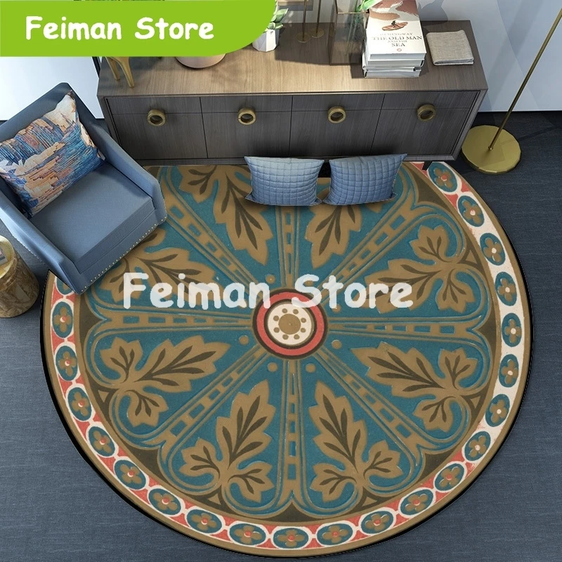 Morocco Round Carpets For Living Room Baby Crawling Geometric Turkey Anti-Skid Carpet Home Decor Kids Bedroom Area Rugs | Дом и сад
