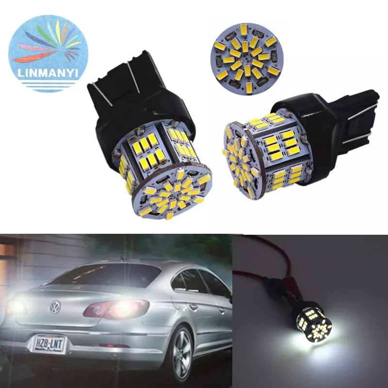 2 шт. T20 7440 W21W 580 7443 3014 54SMD 972LM Автомобильные светодиодные подсвечиваемые