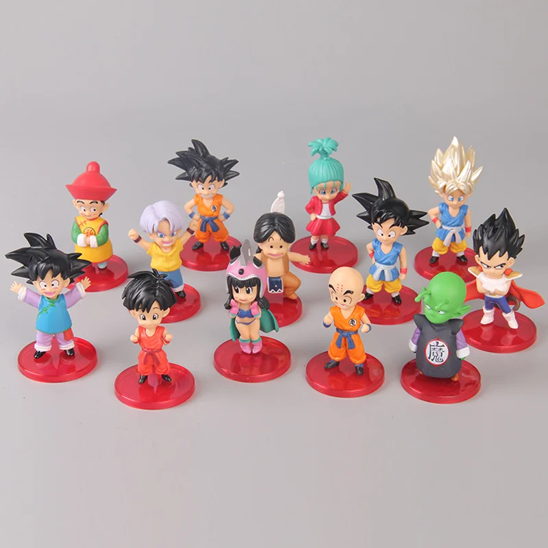 13 шт./компл. Dragon Ball Z Son Гоку Гохан bulma chichi trunks krillin Piccolo vegata ПВХ фигурка модель