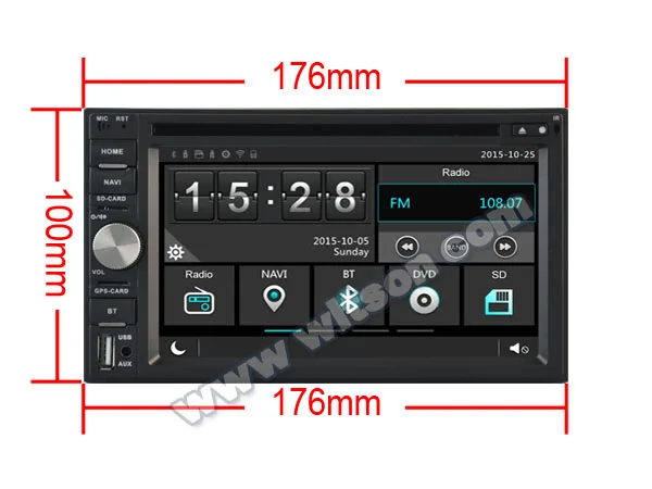 WITSON factory price!! car dvd Universal Double Din DVD Player+Mirror Link support+DSP+Capacitive Touch Screen+TPMS+DVR+3G WIFI |