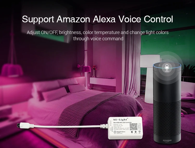 Светильник Mi YL1S YL2S DC12V 24V мини WiFi Светодиодная лента управления ИК пульт Amazon Alexa