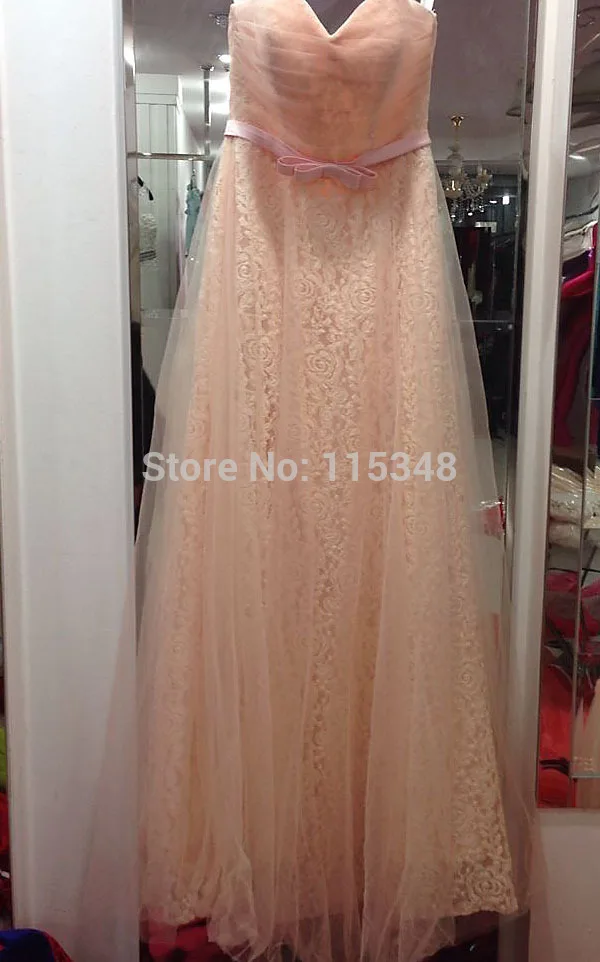 Strapless Elegant Lace Long Dresses to Party Wine Cheap Formal Custom Size Color Prom Dress for Women 2014 New | Свадьбы и торжества