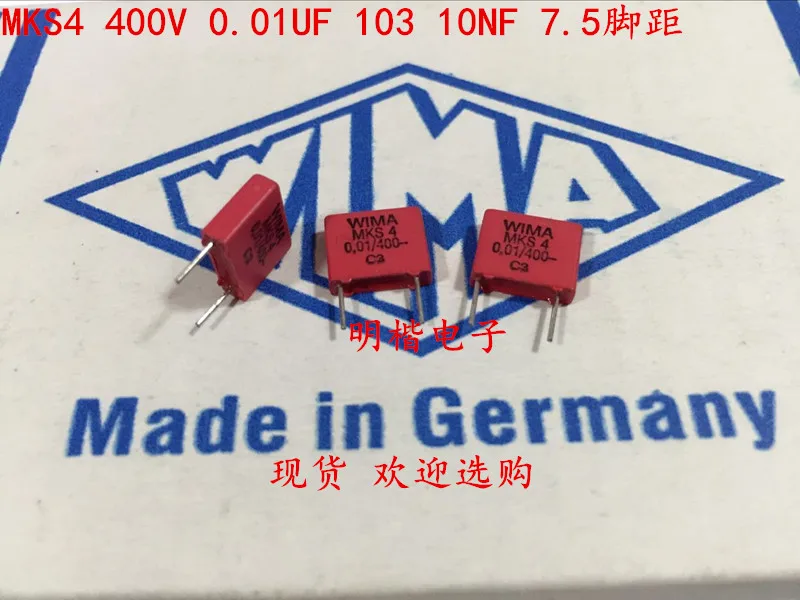 2020 hot sale 10pcs/20pcs German capacitor WIMA MKS4 400V 0.01UF 103 10NF P: 7.5mm Audio free shipping | Электронные компоненты