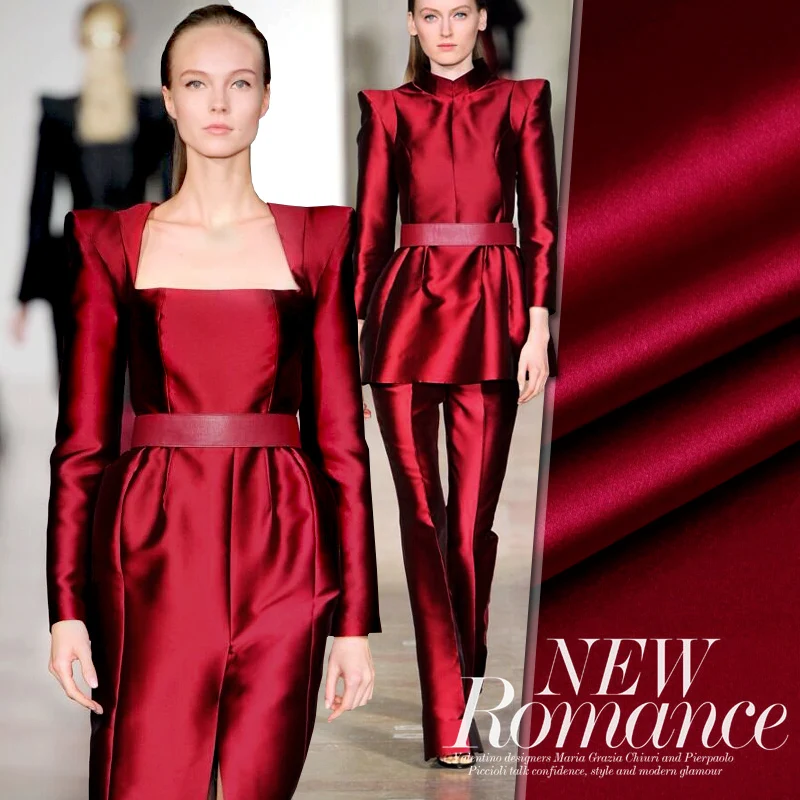 

Telas Rhodic Heavy Silk Slopwork Mulberry Silk Imperial Silks And Satins Quality Silk Formal Dress Clothes Fabric coupon Liberty