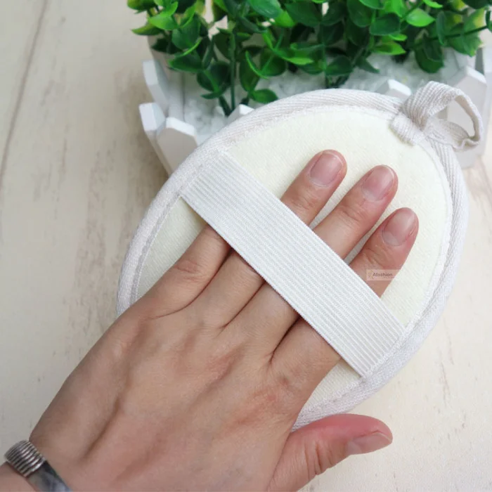

1pc nature loofah sponge soft band strip massage brush skin body bathing washing exfoliating accessories