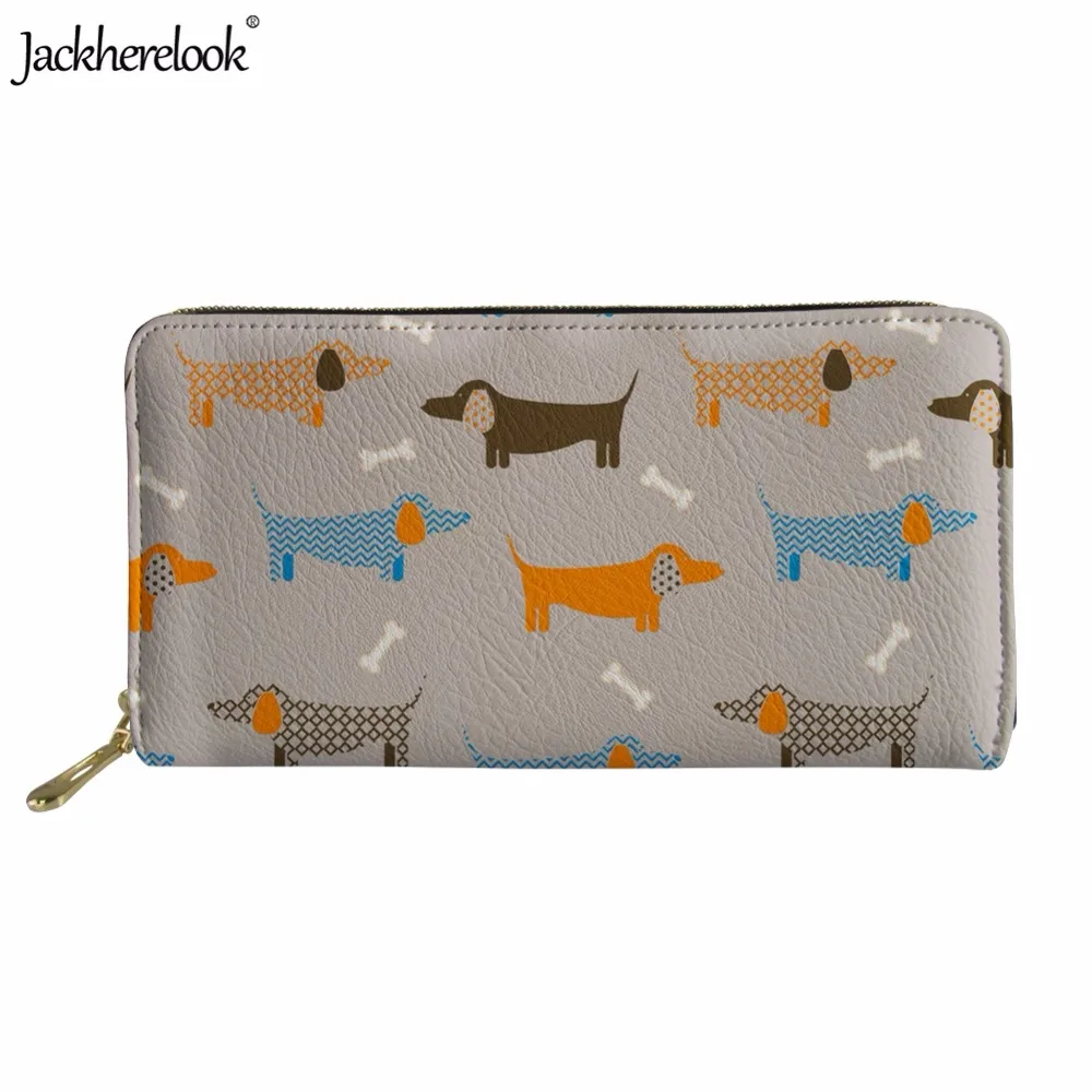 Jackhereluk/Модные женские длинные кошельки из искусственной кожи на молнии с милым