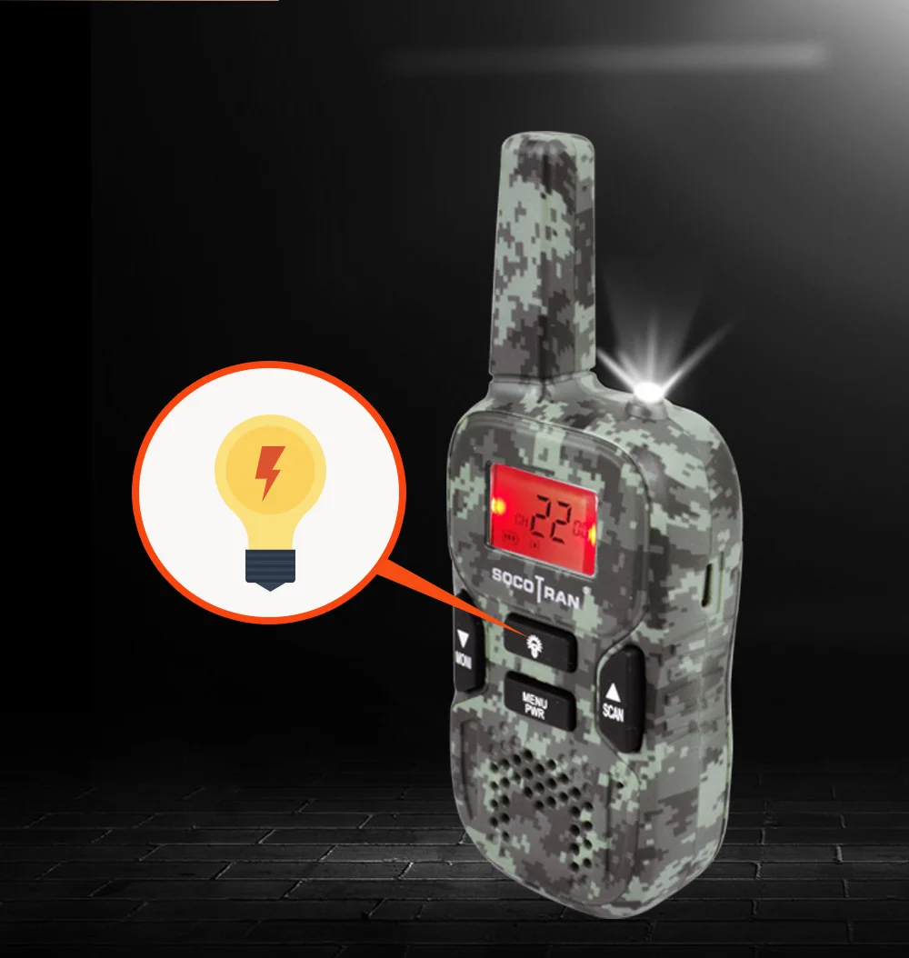 Kids Walkie Talkies 22 Channels FRS/GMRS UHF mini Walkie Talkie for Kids 2 Way Radio 3 Miles with Flashlight Gifts for Chiildren