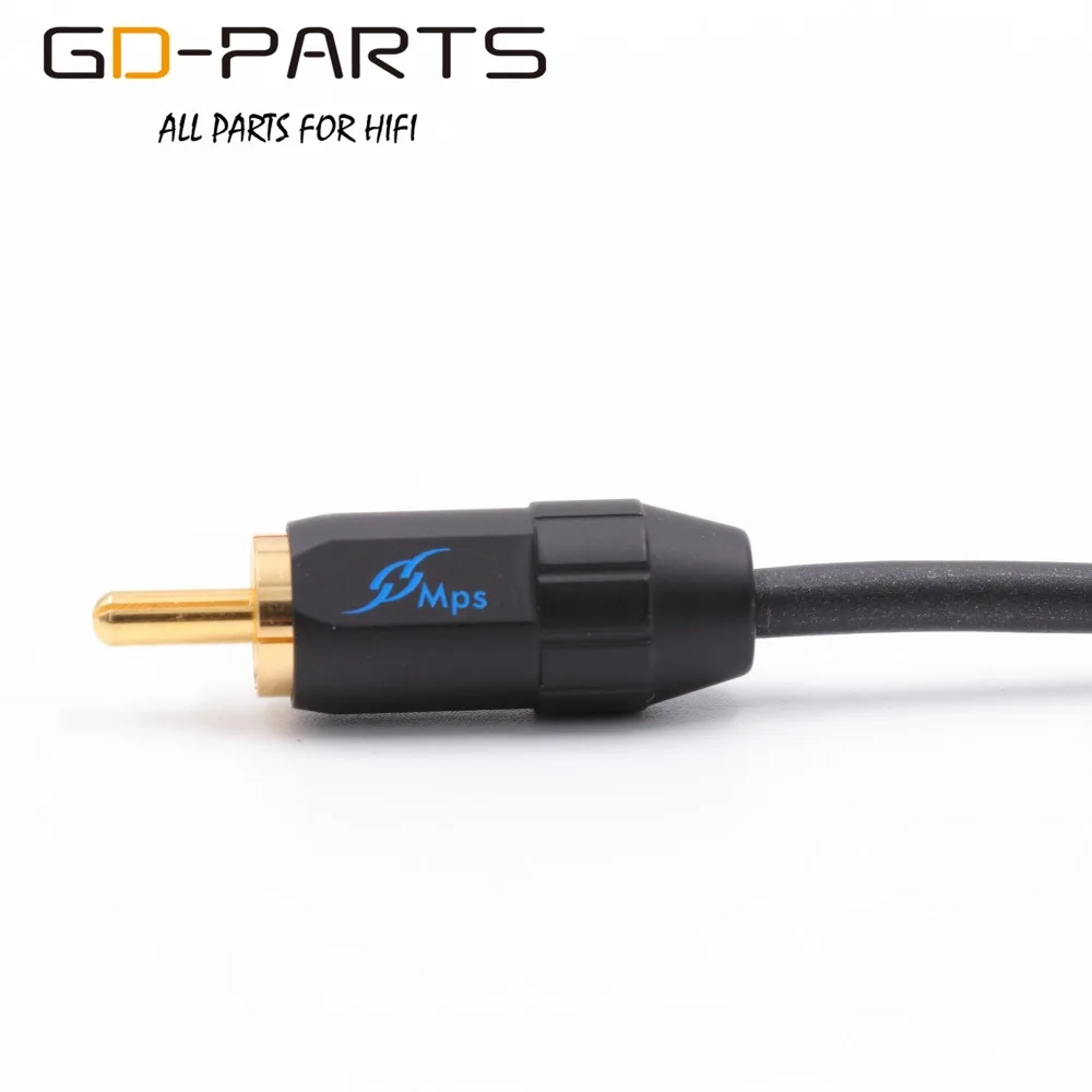 GD-PARTS MPS 99.99997% 6N OCC OCCS Серебряный RCA кабель штекер к аудио Линия коаксиальный провод