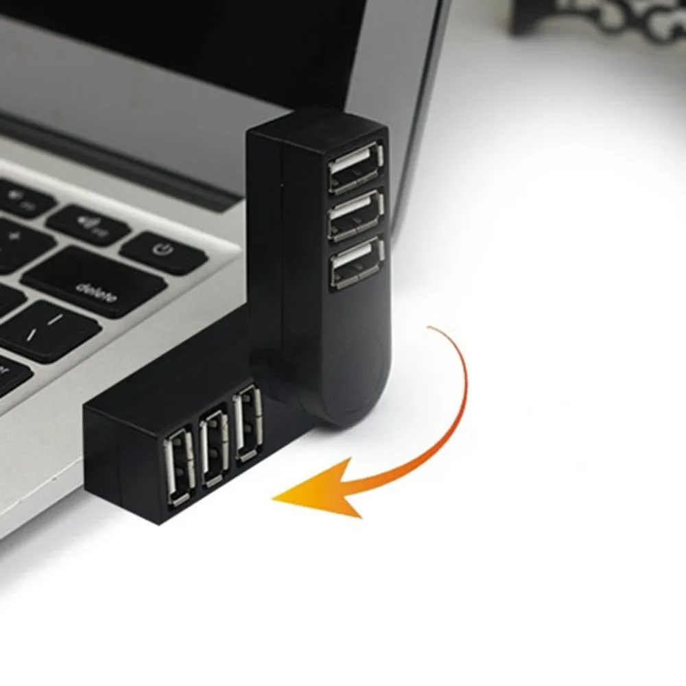 Usb2.0 концентратор разветвитель 3 usb-хаб роторный расширительный Док-концентратор USB2.0 совместим с USB1.1 классический/высококачественный дизайн для настольного компьютера com