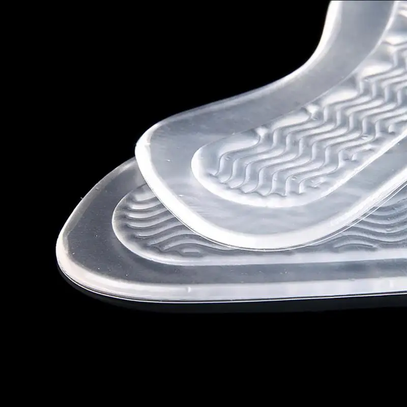 3 пары прозрачных силиконовых самоклеющихся вкладышей для обуви стельки задней