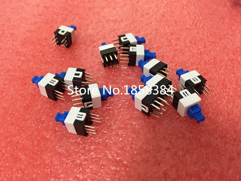 1000 шт. 7x7мм 6Pin Кнопка тактильная мощность микро-переключатель самоблокирующийся