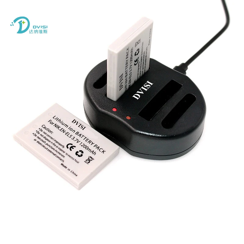 Dsi 4 шт. батарея для камеры ENEL5 с USB двойное зарядное устройство Nikon Coolpix P80 P90 P100 P500 P510