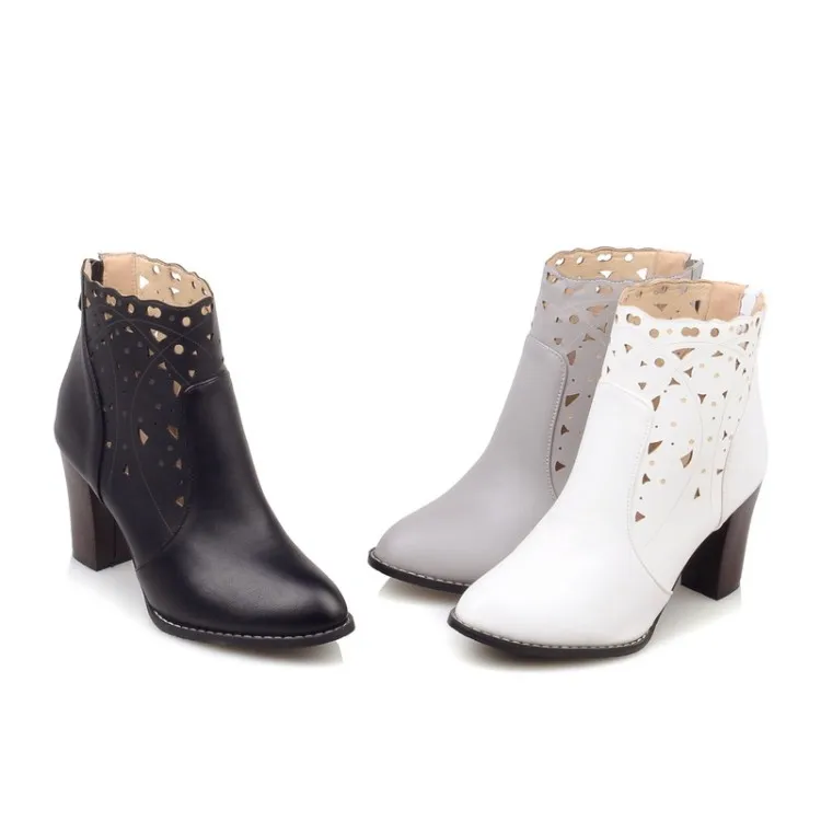 Женские ботильоны с круглым носком на каблуке размеры 34 46|boots fashion|fashion bootsboots for woman