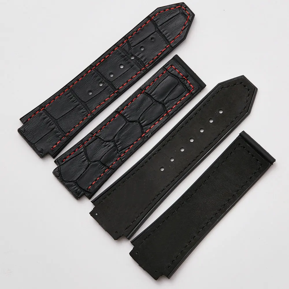 Высокое качество 25 мм мягкий ремешок из натуральной кожи для Hublot Big Bang Замена